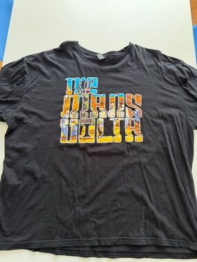 The Mara Volta Black Graphic Men’s T-Shirt with Colorful Block Print